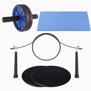 Fitness Workout Pack Ab Roller Sliders & Jump Rope